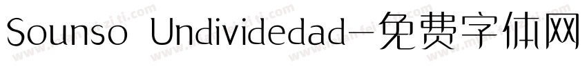 Sounso Undividedad字体转换